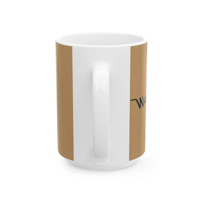 Ceramic Mug — Retro Coffee Cup (11oz/15oz) - Camel