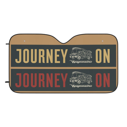Journey On Car Sun Shade — Retro Roadtrip Windjammer Design