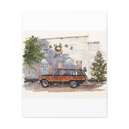 Christmas at Gruene Hall Stretched Canvas Art