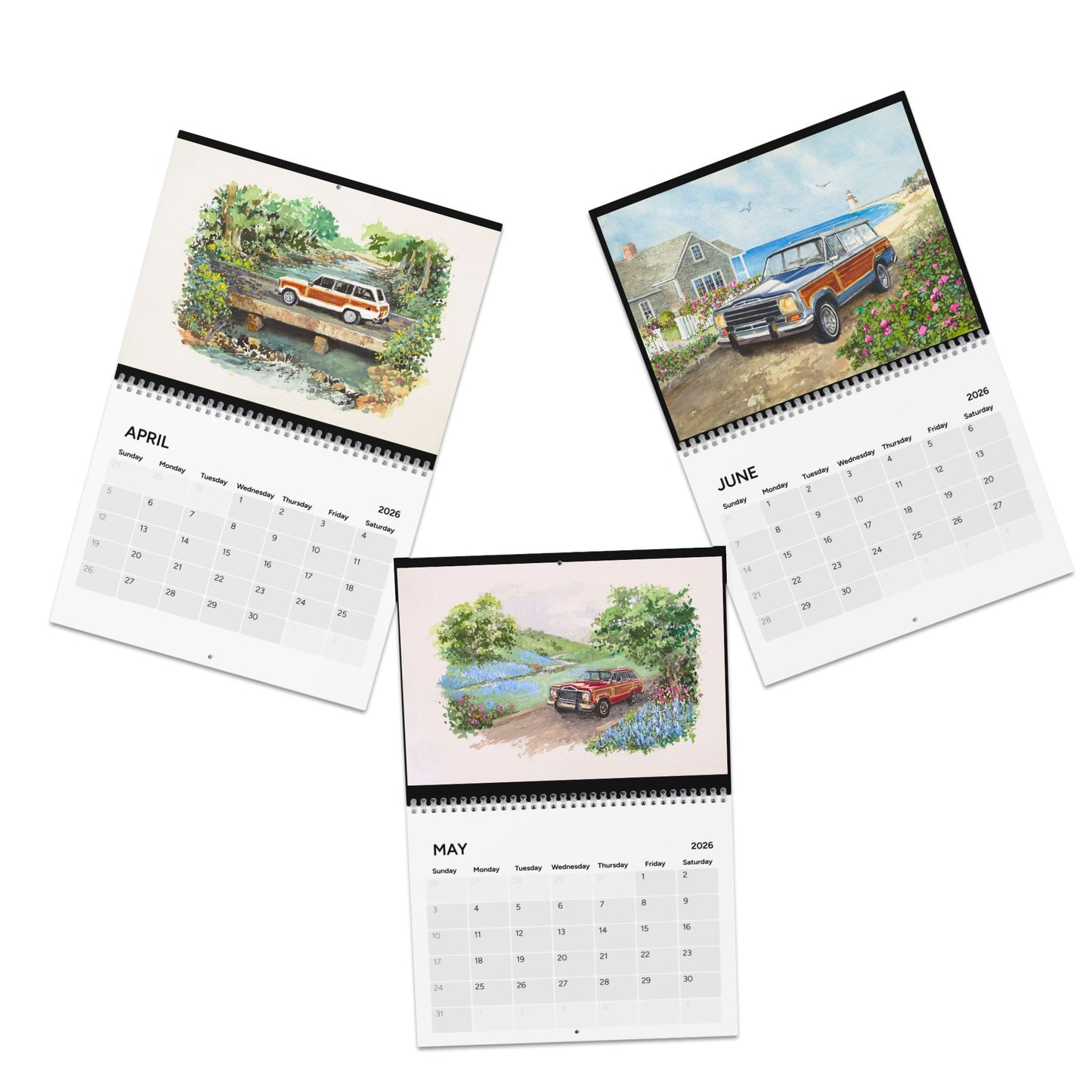 Wagonmaster 2026 Watercolors Calendar (12-Months)