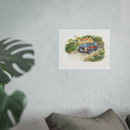 Blue Wagoneer Poster - Multiple Sizes Available