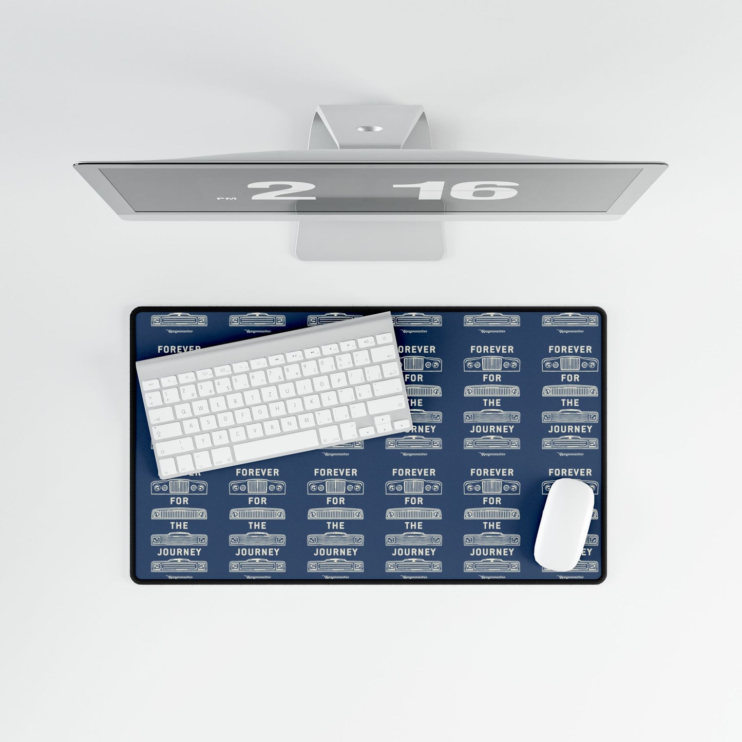 For the Journey Desk Mat — Navy Blue