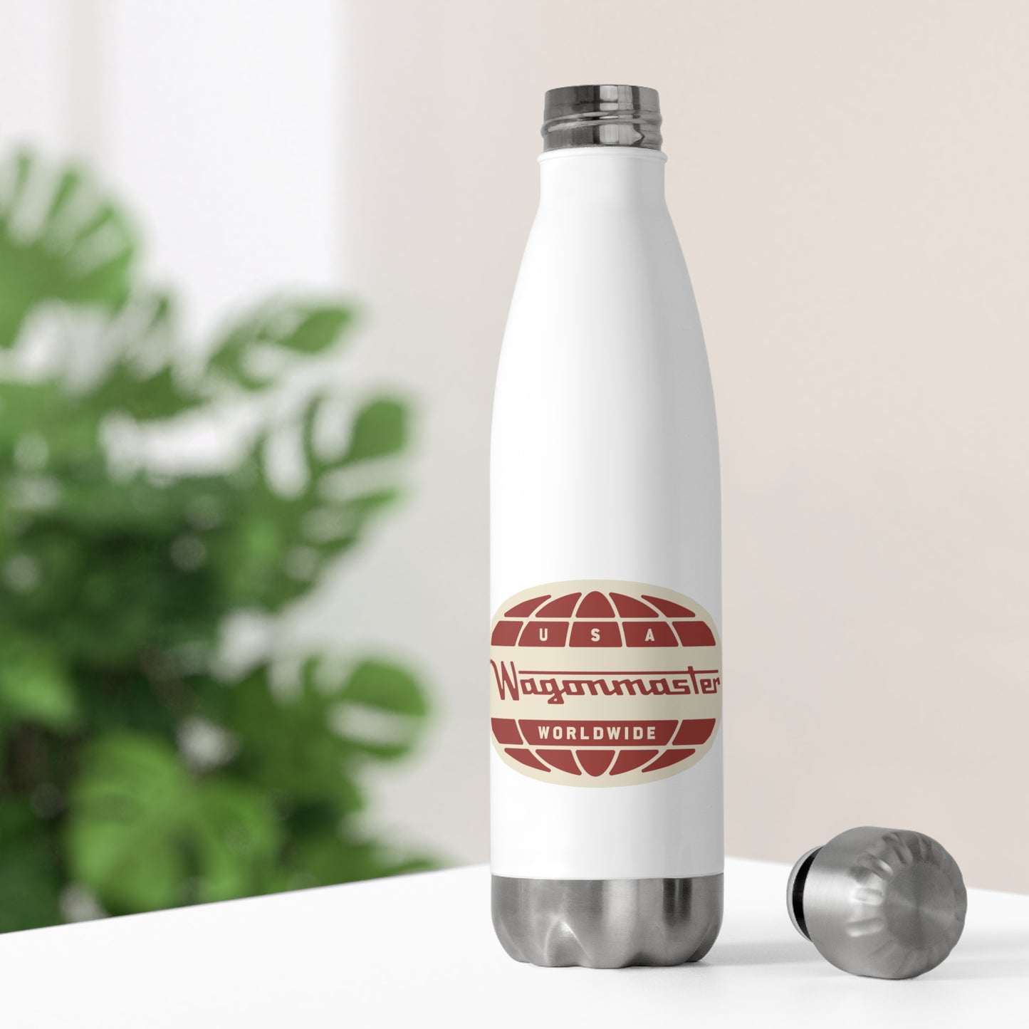 Insulated Bottle — Retro "USA Worldwide" Globe Design, 20oz