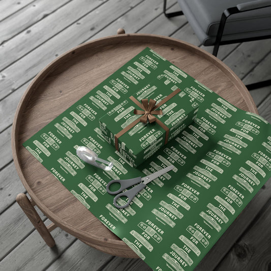 For the Journey Wrapping Paper — Hunter Green