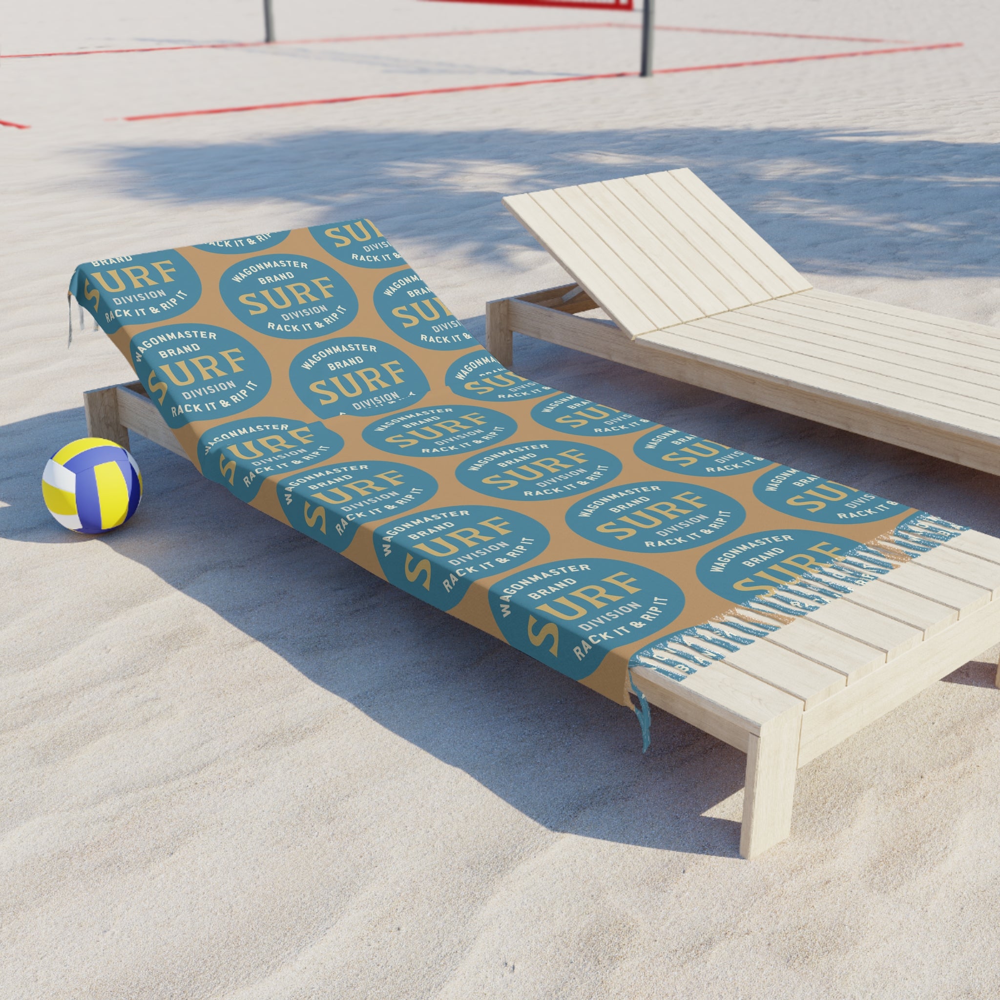 Wagonmaster Retro 'Surf' Logo Turkish Towel