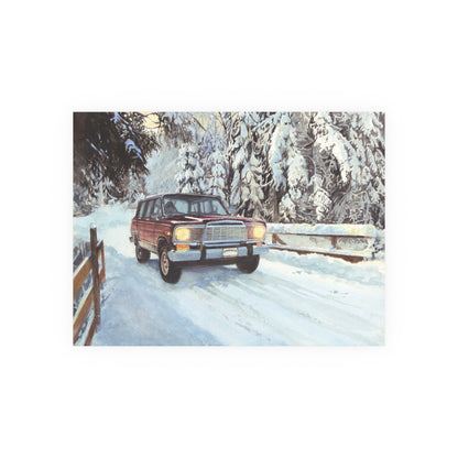 Winter Wonderland Wagoneer Poster - Multiple Sizes Available