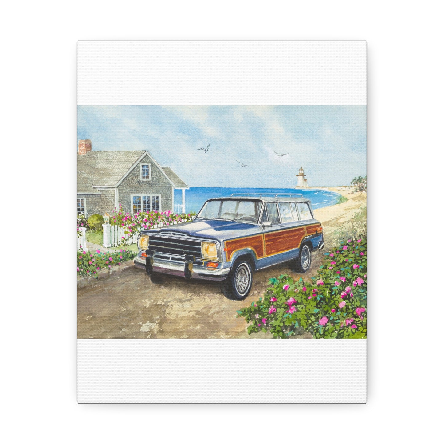 Nantucket Wagoneer Stretched Canvas Art