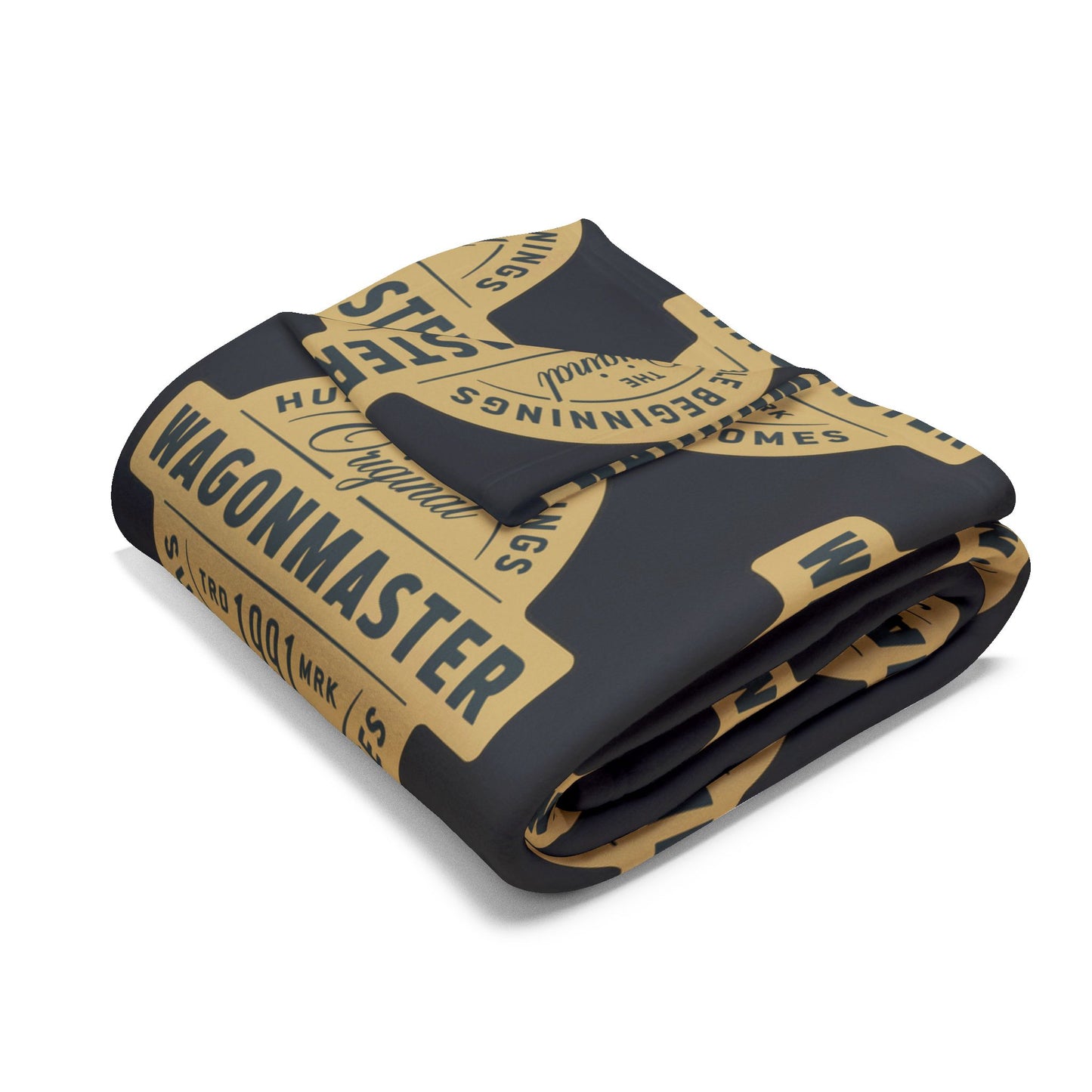 Wagonmaster Logo Fleece Blanket — Vintage Badge Cozy Throw