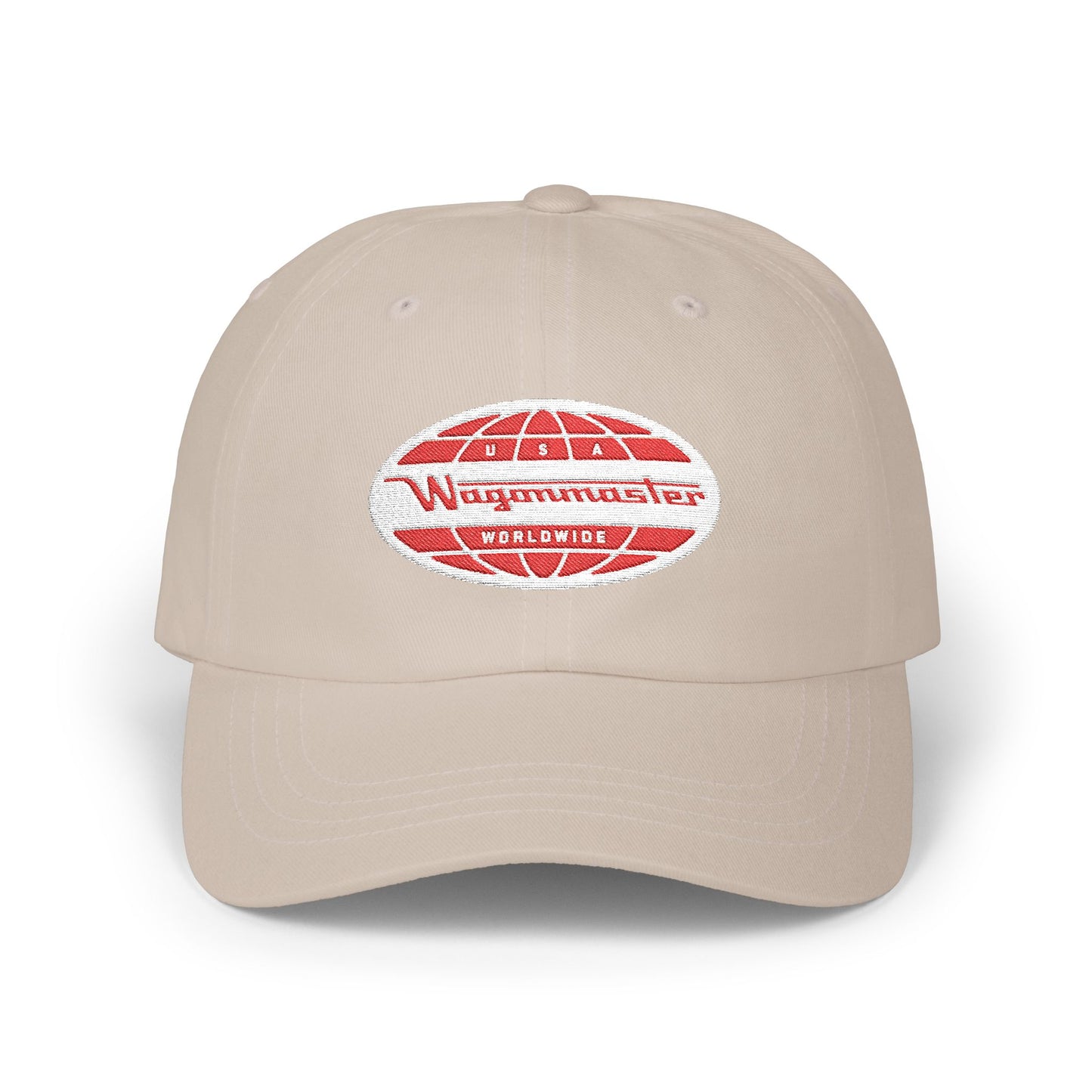 Classic White Dad Cap with Retro Logo - Multiple Colors