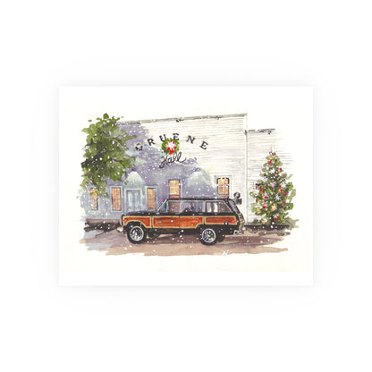 Christmas at Gruene Halle Wagoneer Poster - Multiple Sizes Available