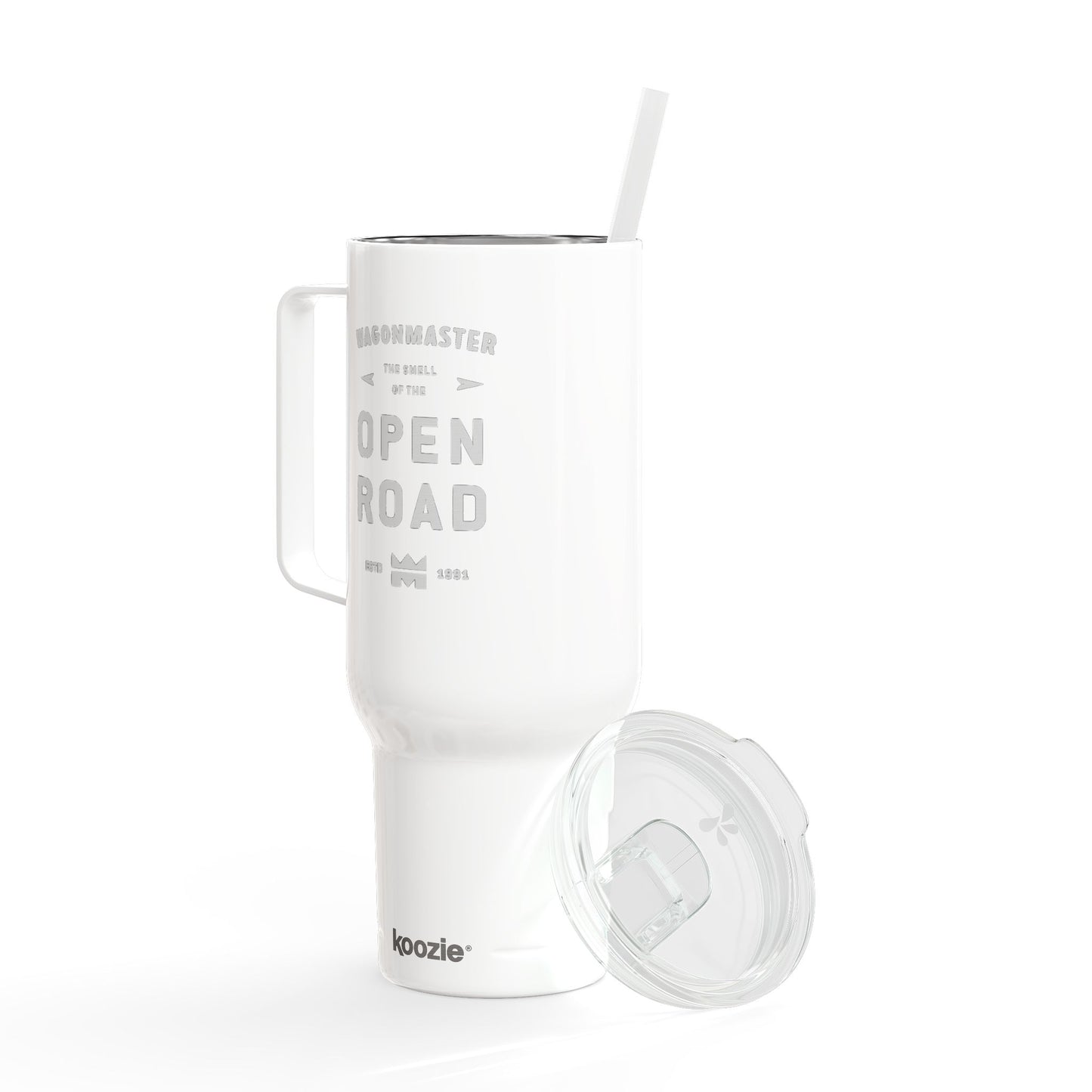 40oz Engraved Travel Tumbler with Lid — “Open Road” Stainless Insulated Cup