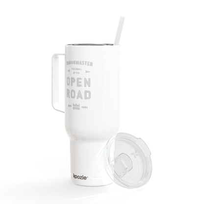 40oz Engraved Travel Tumbler with Lid — “Open Road” Stainless Insulated Cup