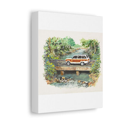 White Wagoneer Stretched Canvas Art