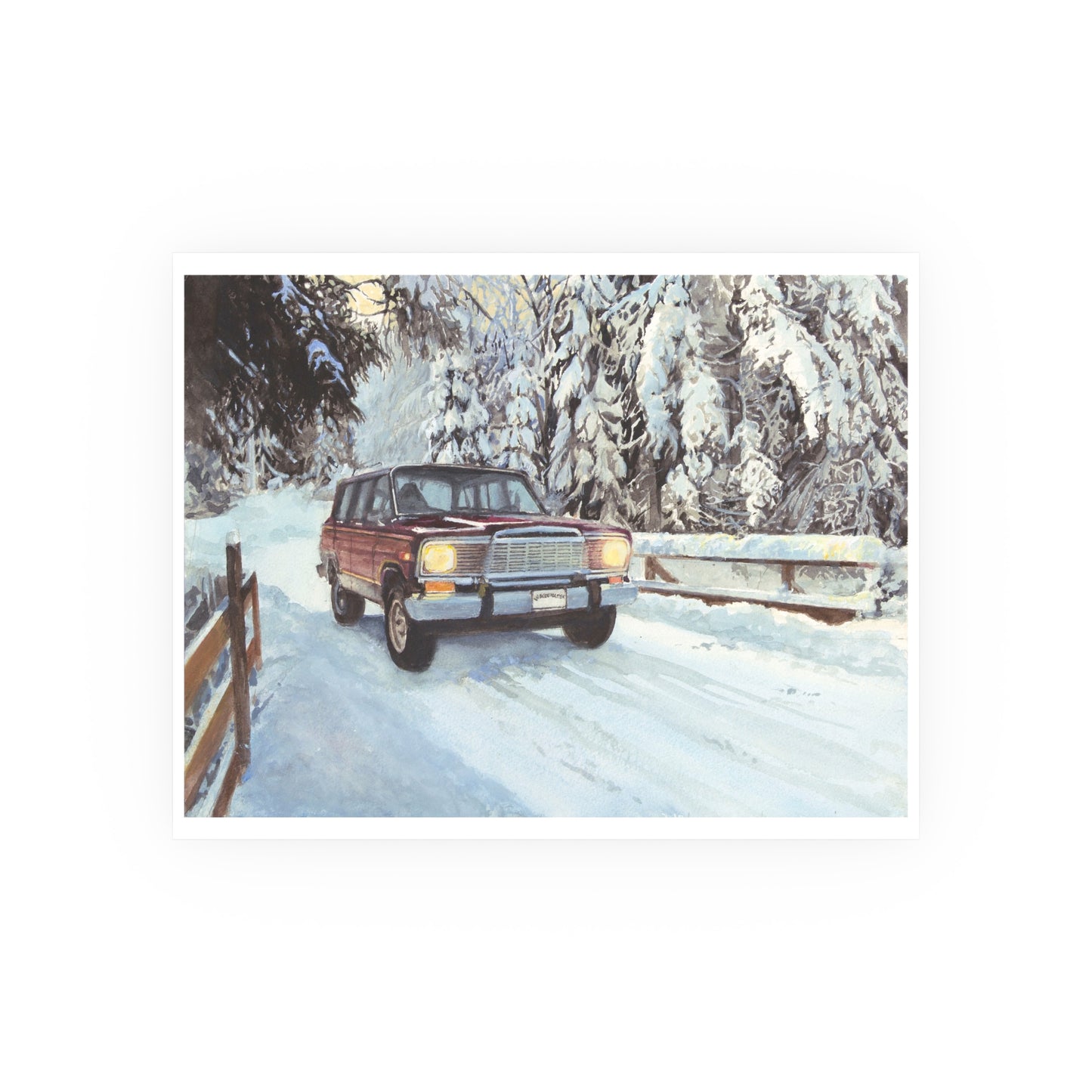Winter Wonderland Wagoneer Poster - Multiple Sizes Available