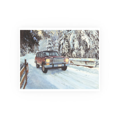 Winter Wonderland Wagoneer Poster - Multiple Sizes Available