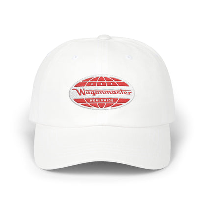 Classic White Dad Cap with Retro Logo