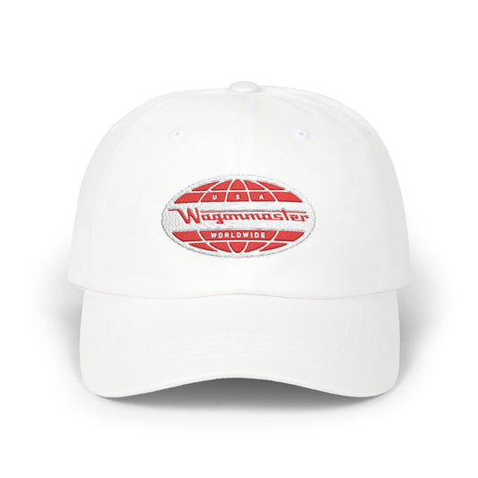 Classic White Dad Cap with Retro Logo
