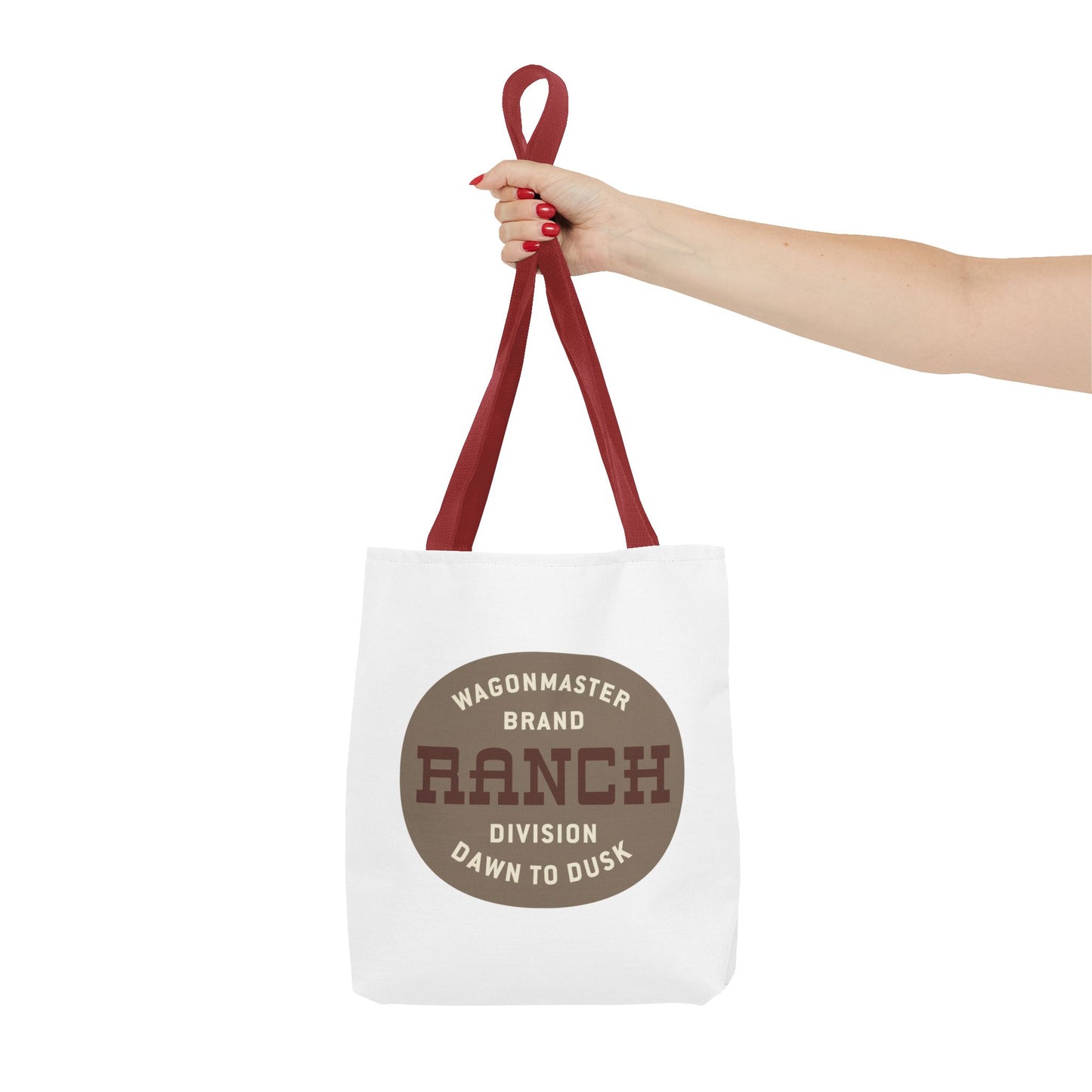 Ranch Wagonmaster Logo Tote Bag — Vintage Western 'Dawn to Dusk' Cotton Tote