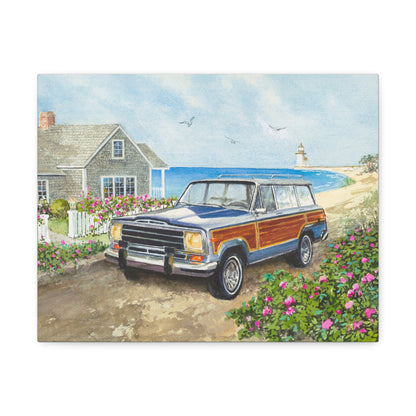 Nantucket Wagoneer Stretched Canvas Art