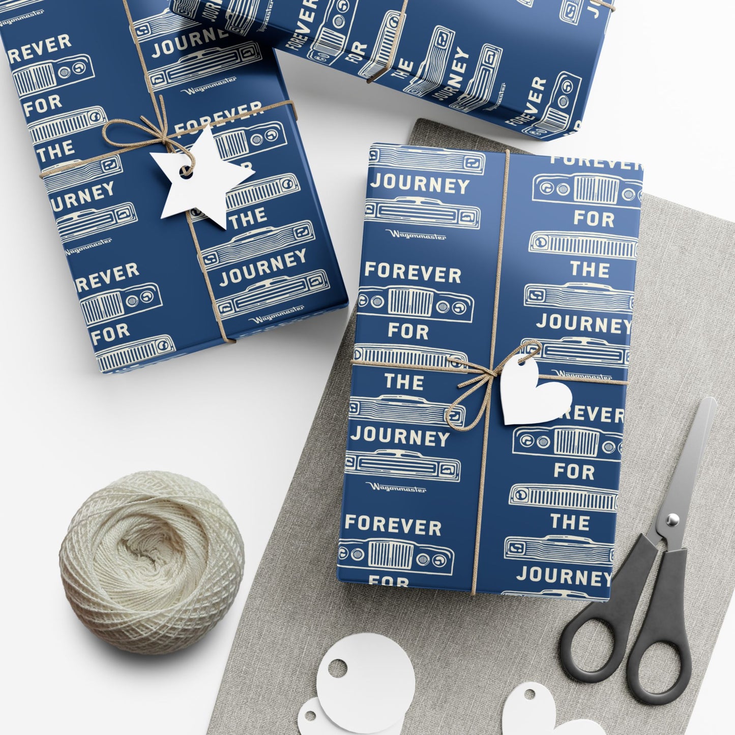 For the Journey Wrapping Paper — Navy Blue