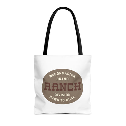 Ranch Wagonmaster Logo Tote Bag — Vintage Western 'Dawn to Dusk' Cotton Tote