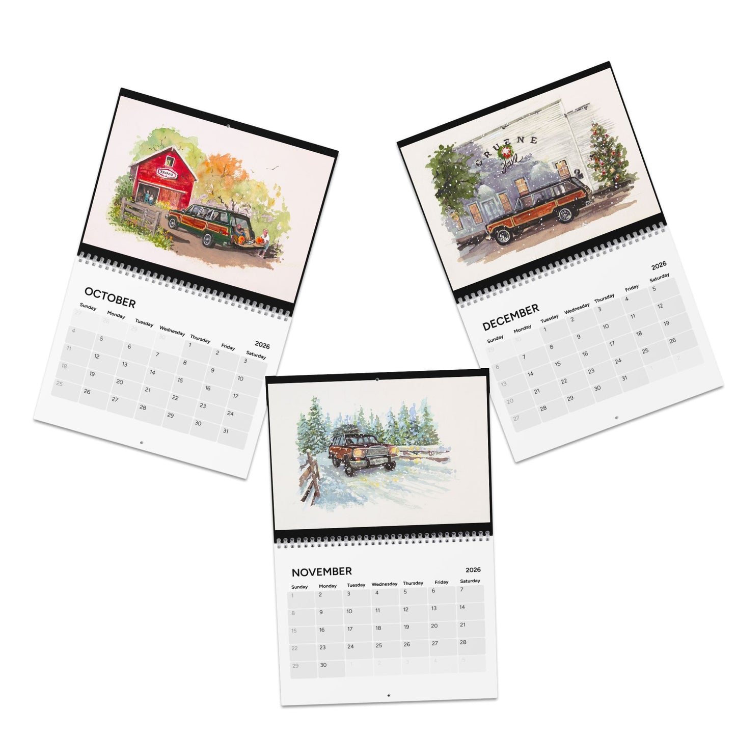 Wagonmaster 2026 Watercolors Calendar (12-Months)