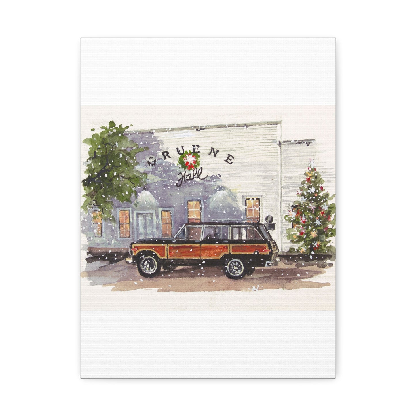 Christmas at Gruene Hall Stretched Canvas Art