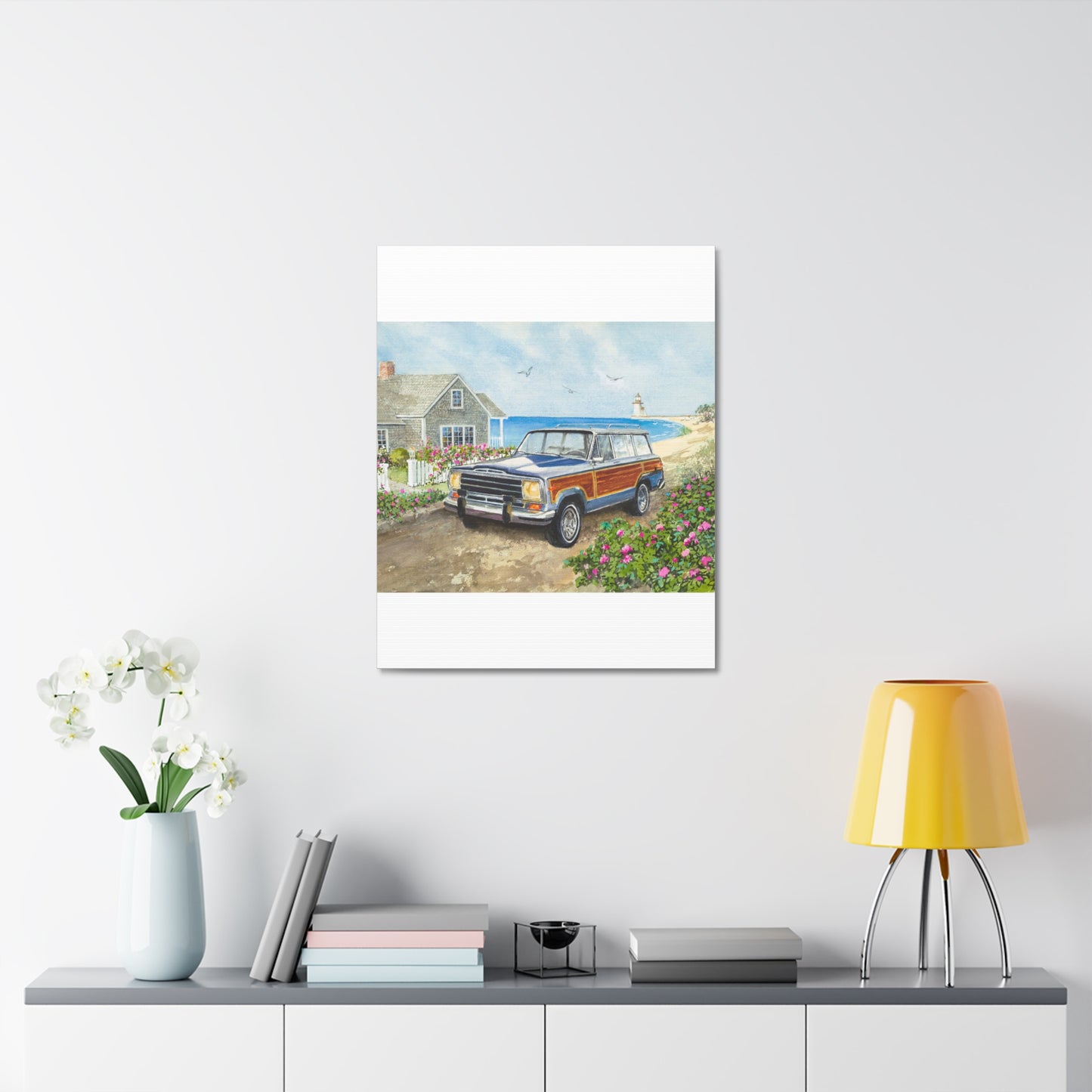 Nantucket Wagoneer Stretched Canvas Art