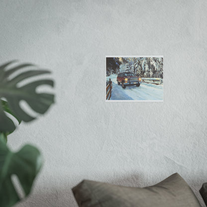 Winter Wonderland Wagoneer Poster - Multiple Sizes Available