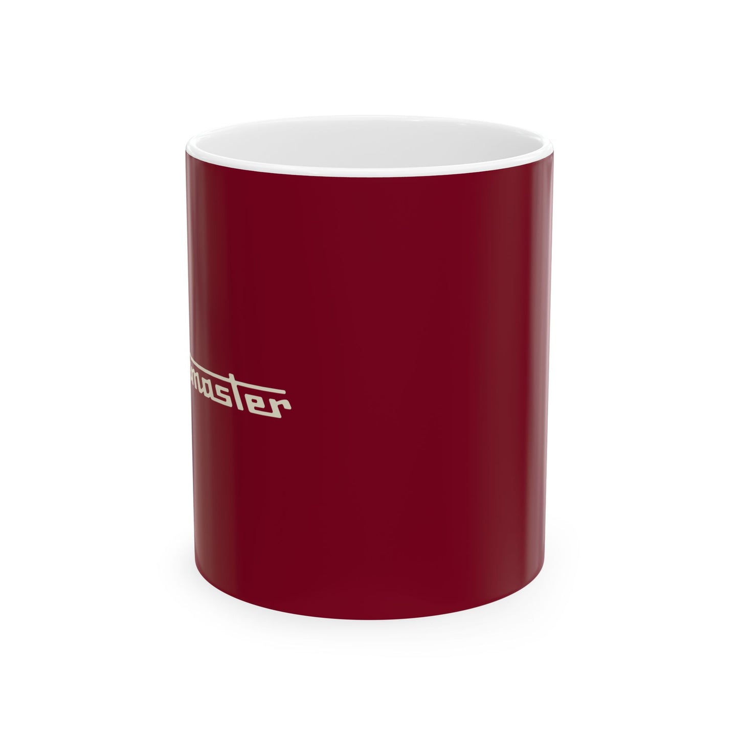 Ceramic Mug — Retro Coffee Cup (11oz/15oz) - Burgundy with Tan