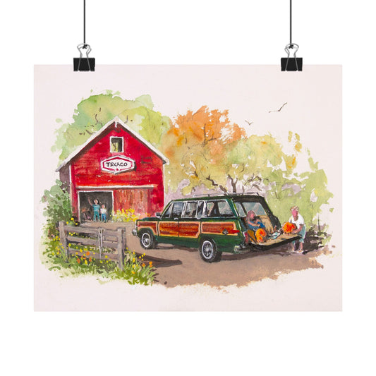 Fall Harvest Wagoneer Poster