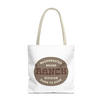 Ranch Wagonmaster Logo Tote Bag — Vintage Western 'Dawn to Dusk' Cotton Tote