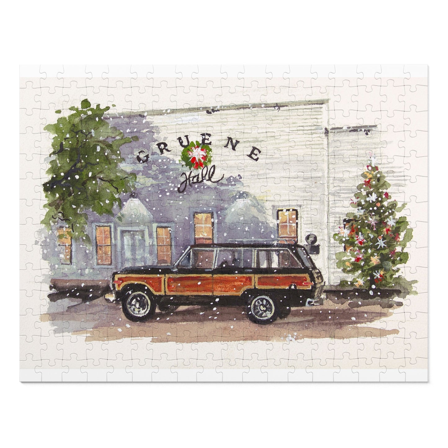 Gruene Wagon Holiday Jigsaw Puzzle (with Tin)