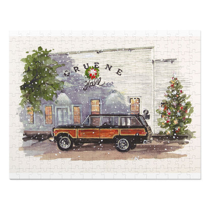 Gruene Wagon Holiday Jigsaw Puzzle (with Tin)