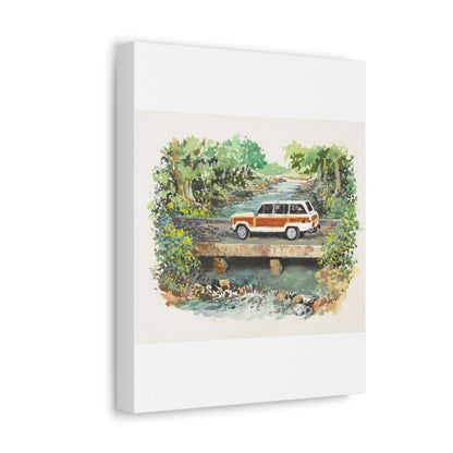 White Wagoneer Stretched Canvas Art
