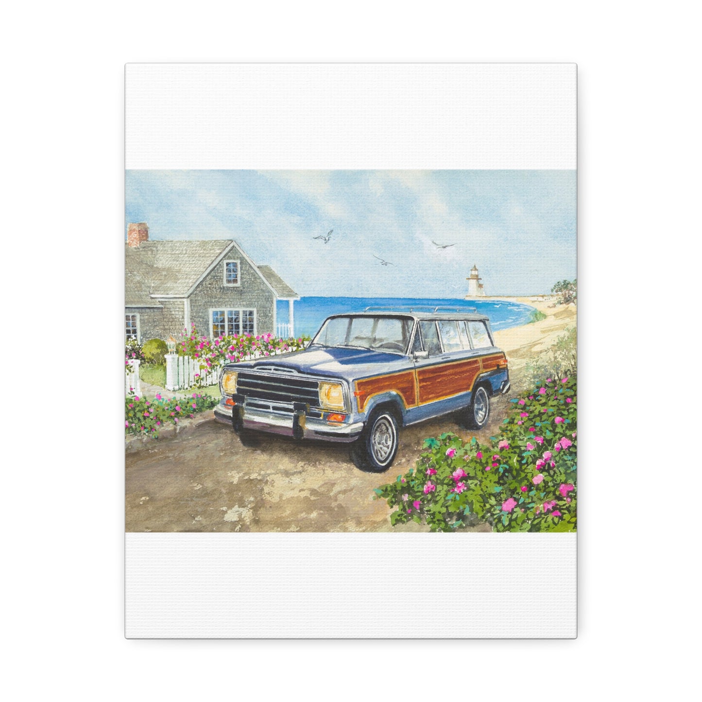 Nantucket Wagoneer Stretched Canvas Art