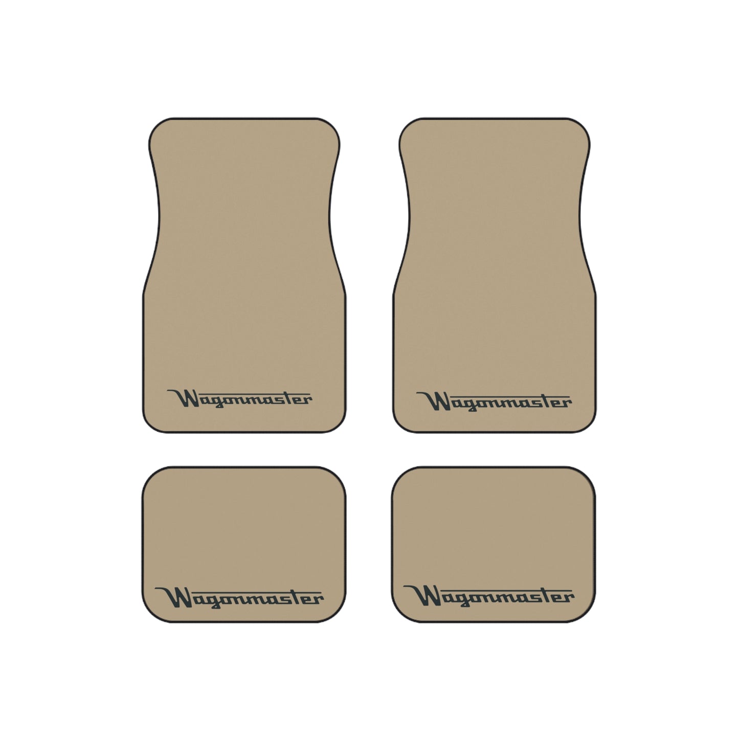 Wagonmaster Custom Fit Floor Mats - Tan with Black Logo
