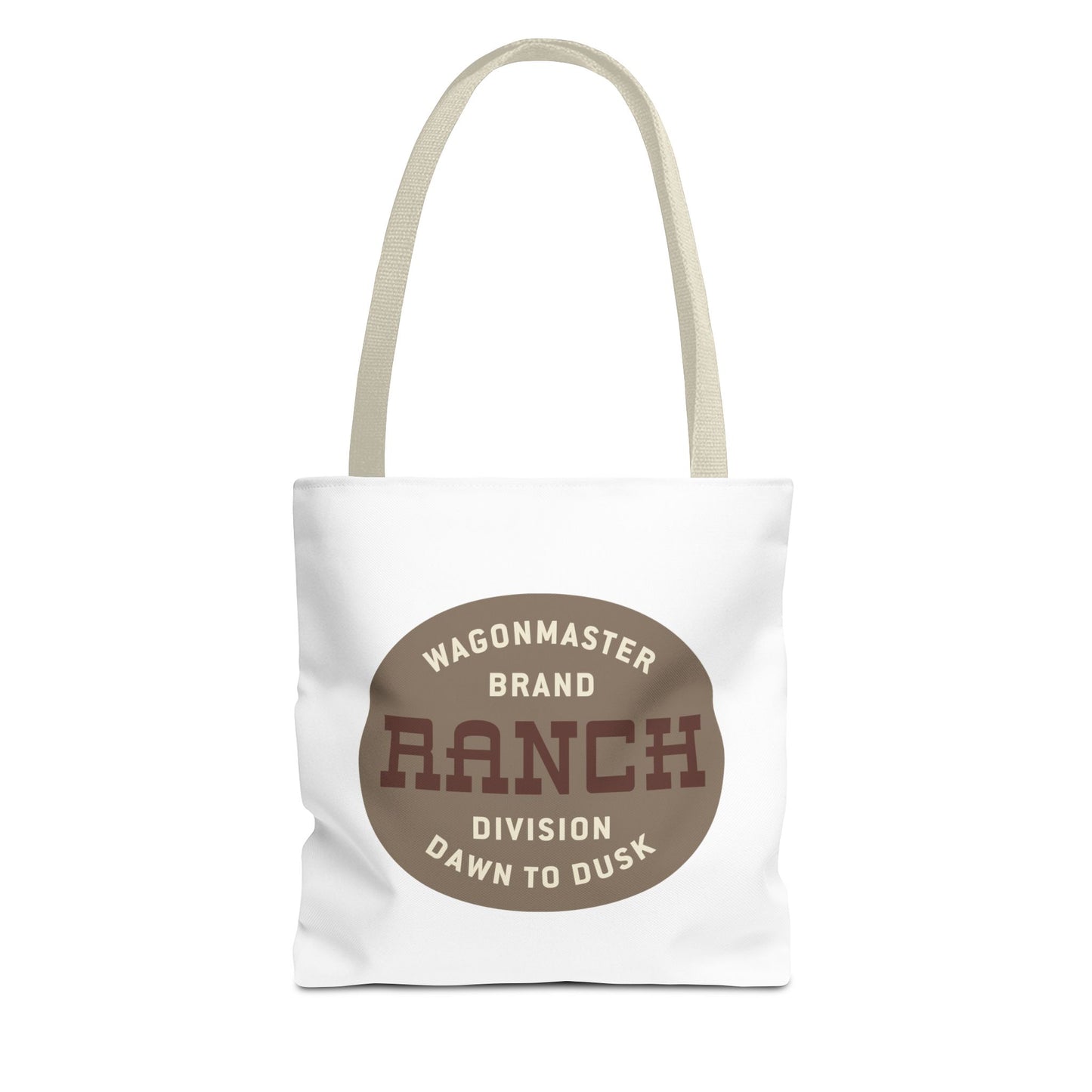 Ranch Wagonmaster Logo Tote Bag — Vintage Western 'Dawn to Dusk' Cotton Tote