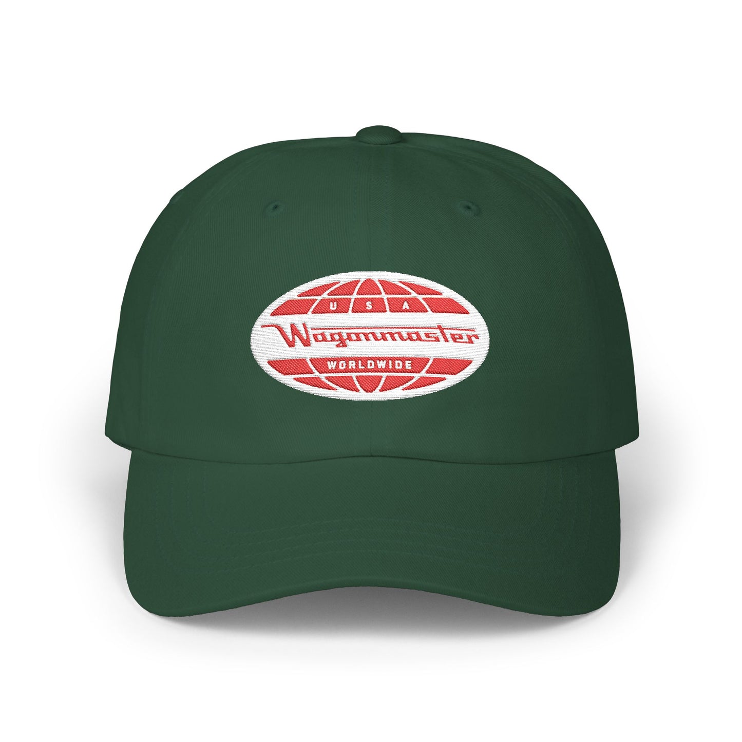 Classic White Dad Cap with Retro Logo - Multiple Colors