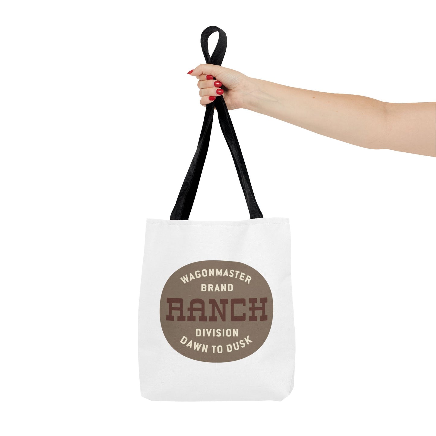 Ranch Wagonmaster Logo Tote Bag — Vintage Western 'Dawn to Dusk' Cotton Tote