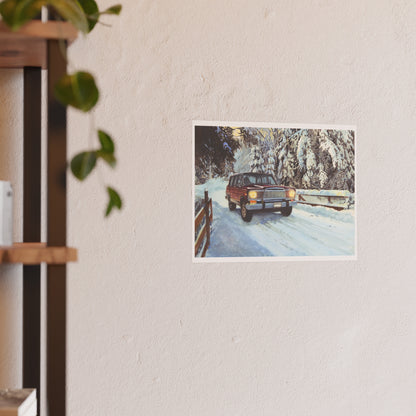 Winter Wonderland Wagoneer Poster - Multiple Sizes Available