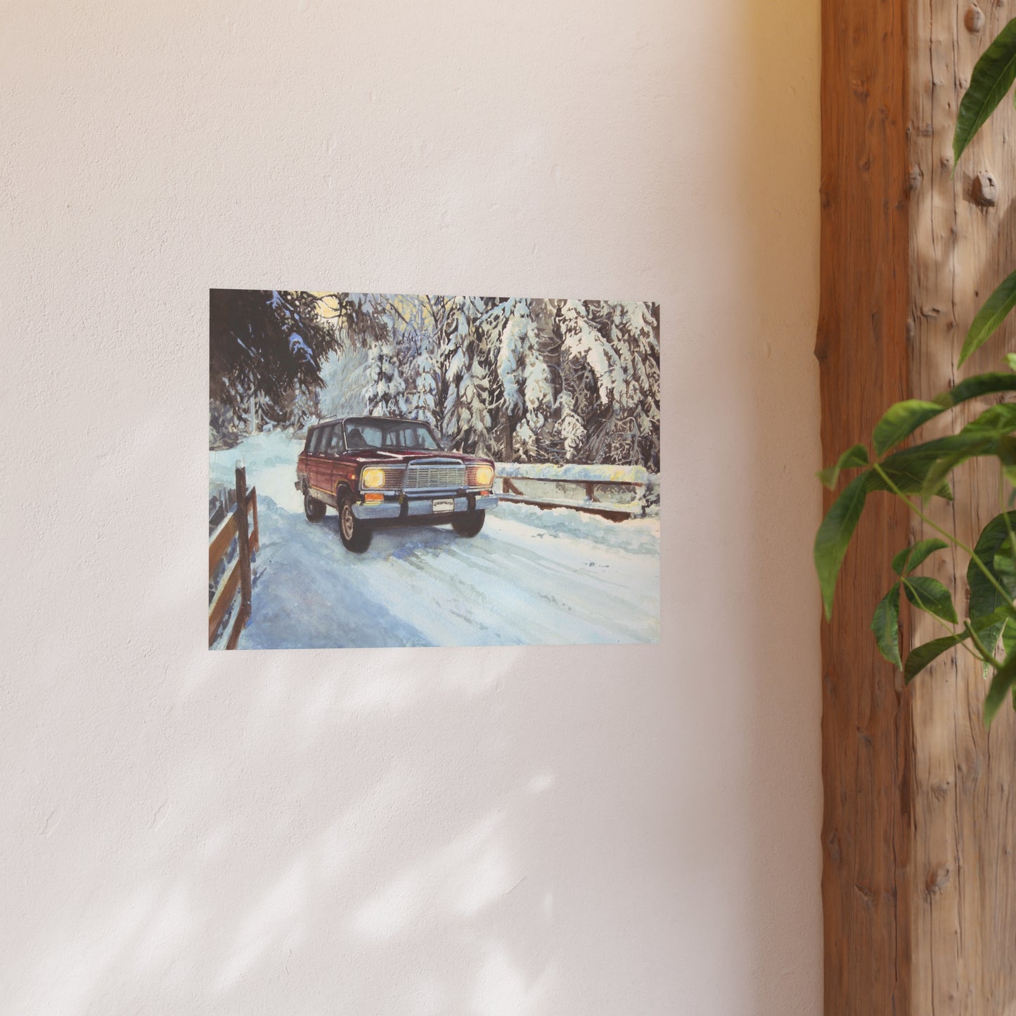 Winter Wonderland Wagoneer Poster - Multiple Sizes Available