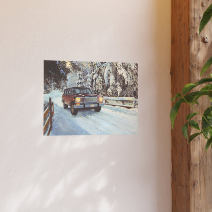Winter Wonderland Wagoneer Poster - Multiple Sizes Available