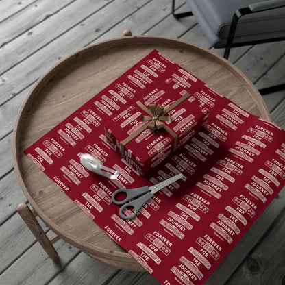 For the Journey Wrapping Paper — Burgundy