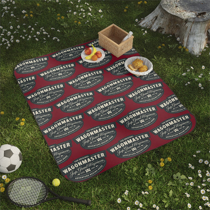 Wagonmaster Picnic Blanket — Burgundy Outdoor Camping & Tailgate Blanket