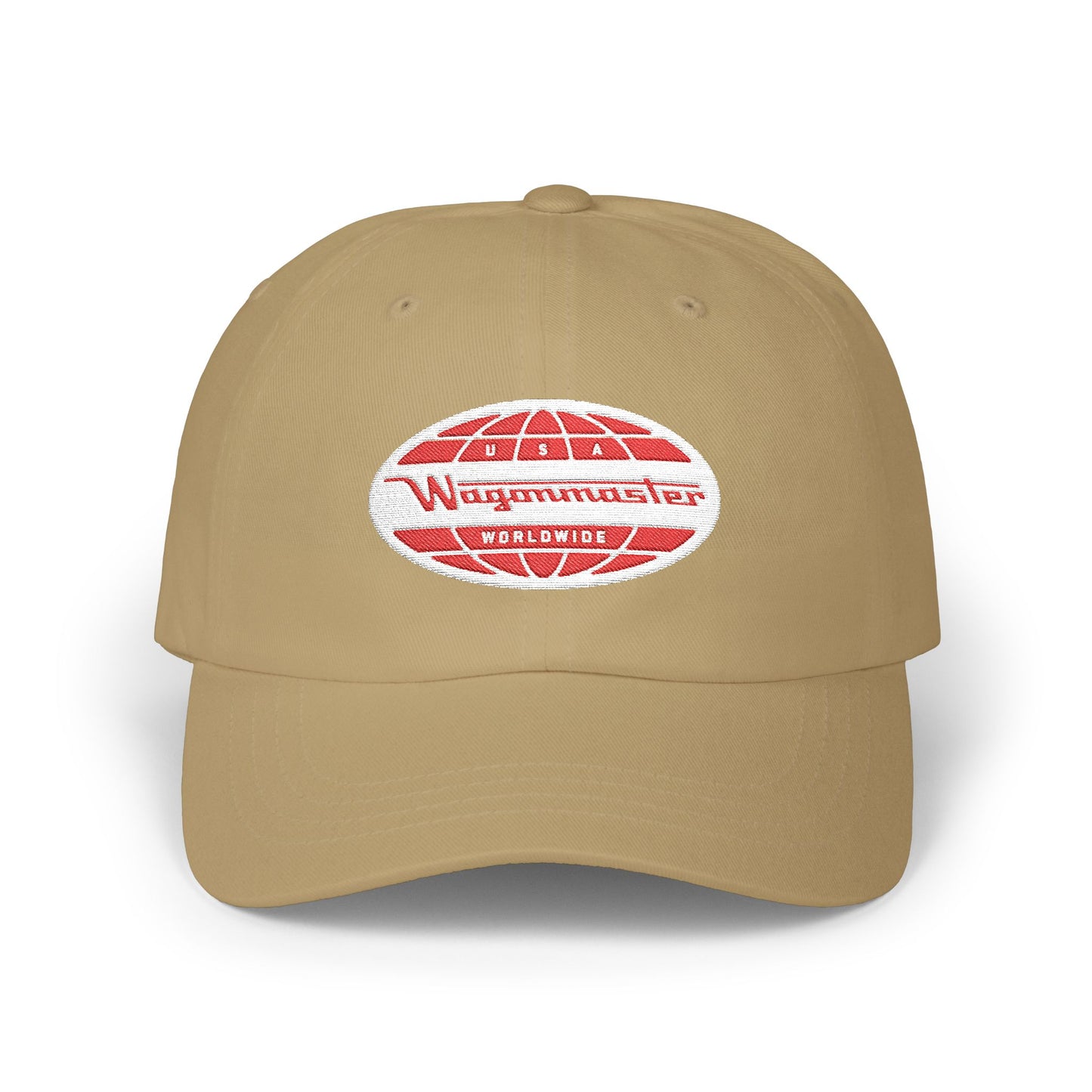 Classic White Dad Cap with Retro Logo - Multiple Colors