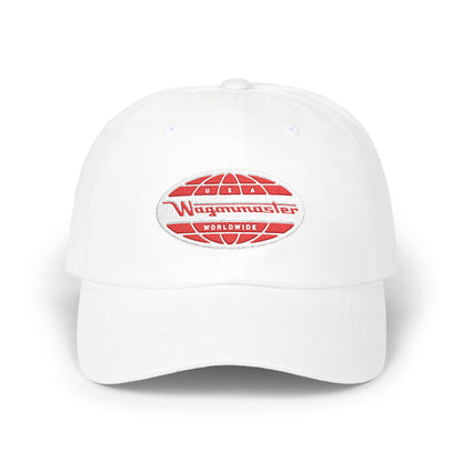 Classic White Dad Cap with Retro Logo