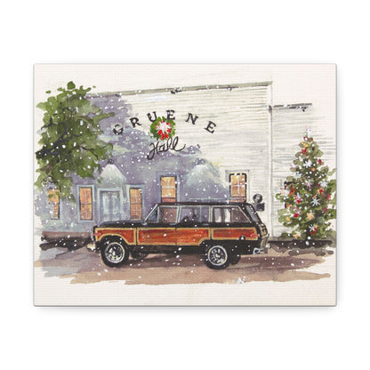 Christmas at Gruene Hall Stretched Canvas Art