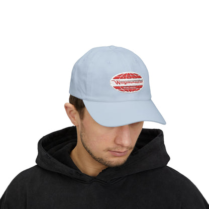 Classic White Dad Cap with Retro Logo - Multiple Colors