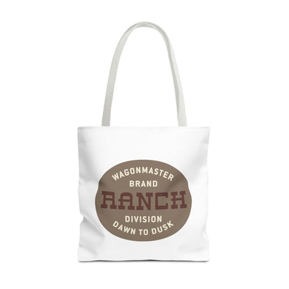 Ranch Wagonmaster Logo Tote Bag — Vintage Western 'Dawn to Dusk' Cotton Tote